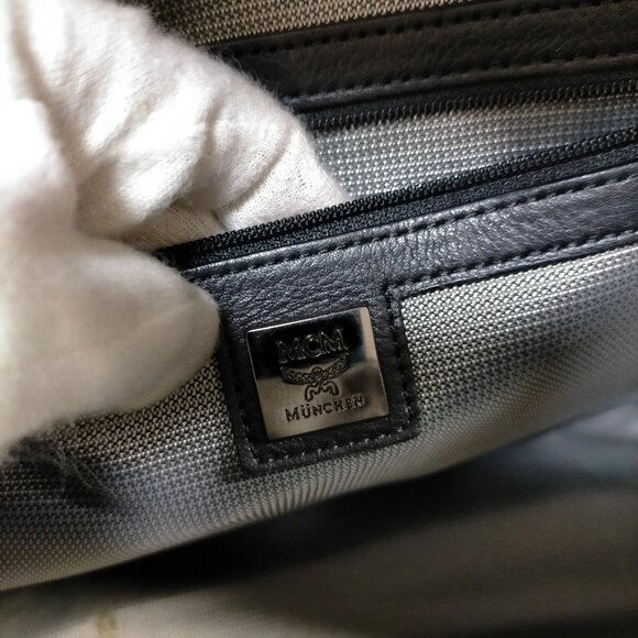 (L5) MCM Backpack Bag Black PVC main image 4